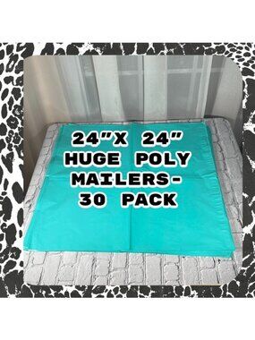 Huge Poly Mailer 24”x24” Teal Blue 30 mailers Big Poly Mailer